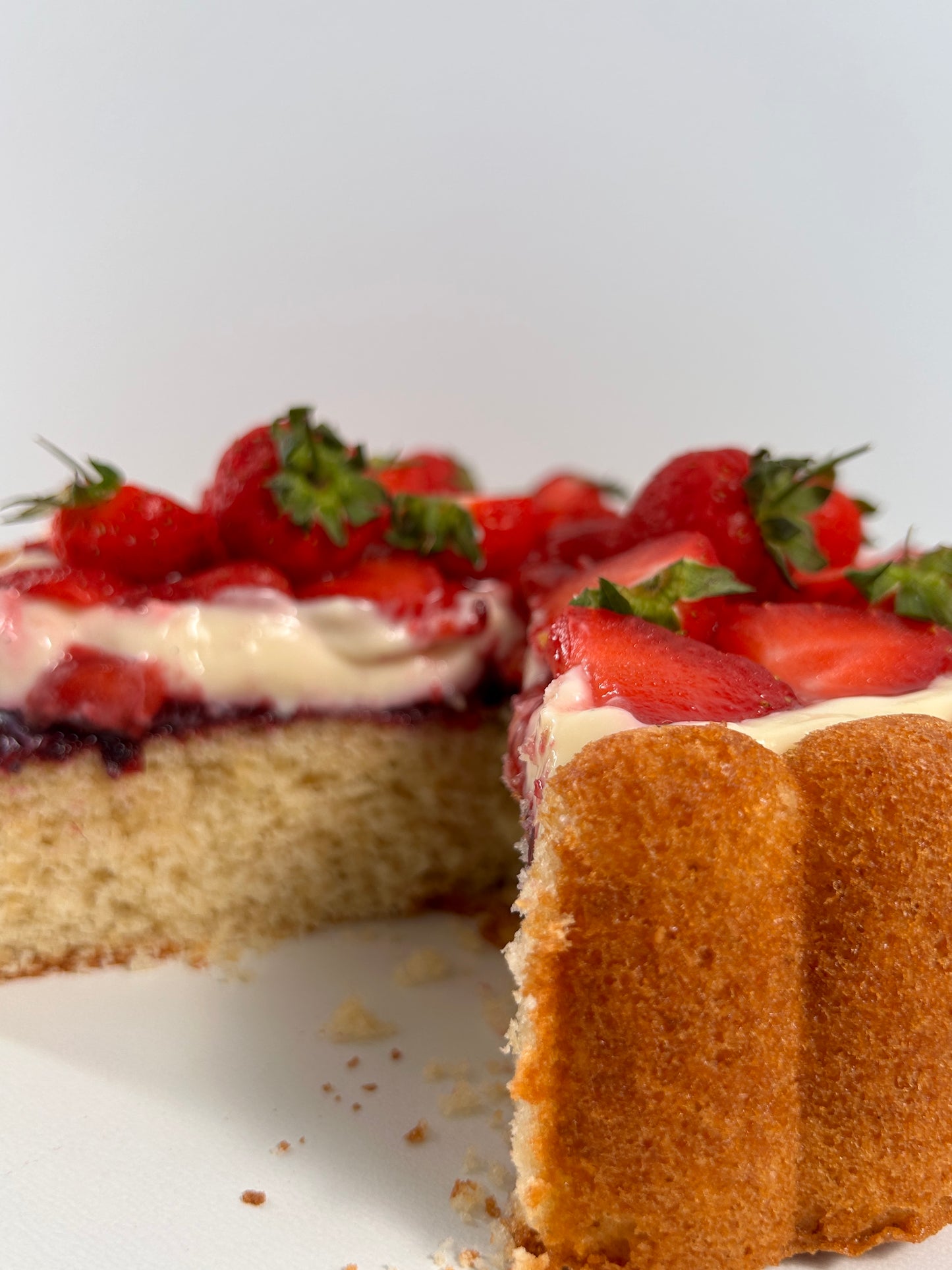 Strawberry Charlotte Cake | Vanilla Custard & Berry Jam