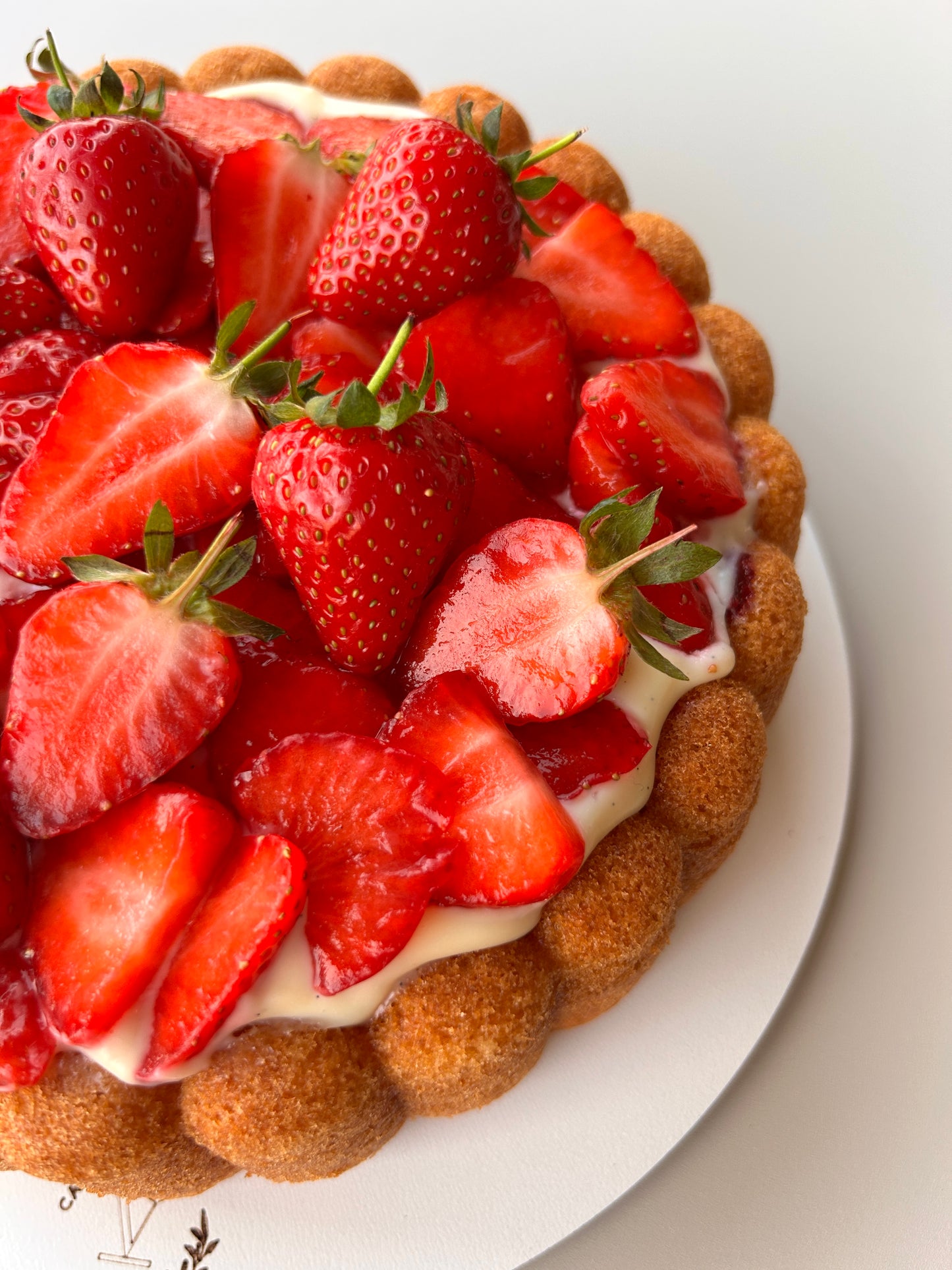 Strawberry Charlotte Cake | Vanilla Custard & Berry Jam